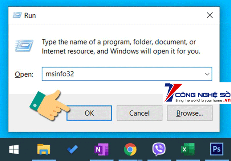 Kiểm tra thông tin máy tính bằng lệnh msinfo32