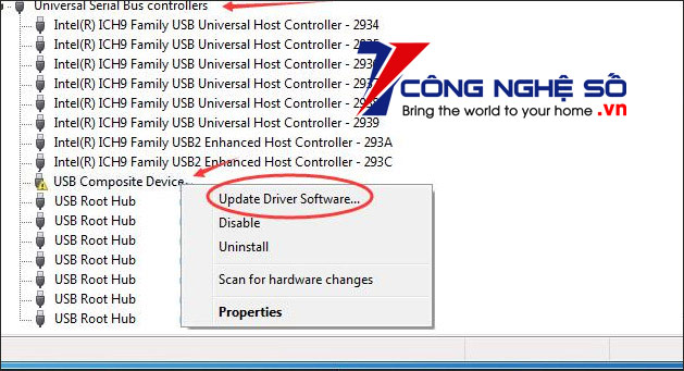 Khắc phục lỗi USB do thiếu Driver