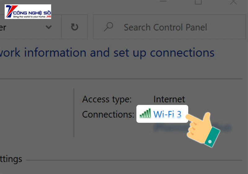 Nhấn vào tên mạng tại Connections