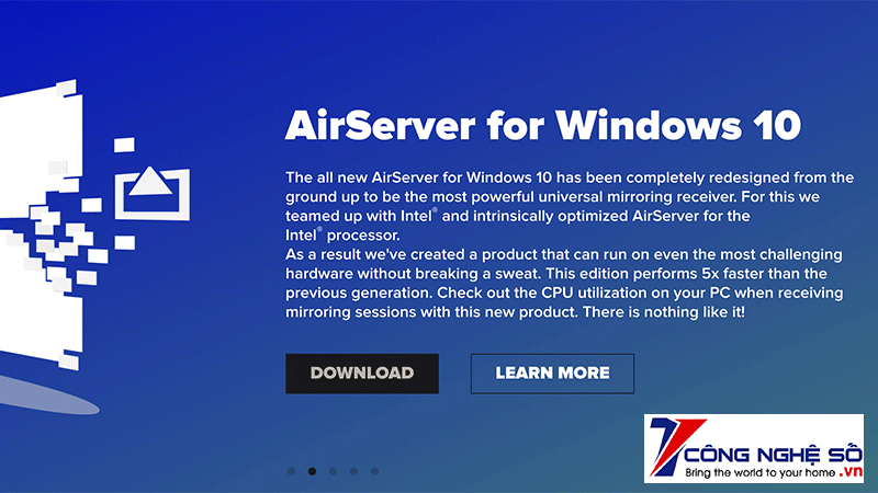 Cài đặt phần mềm AirServer trên máy tính của bạn