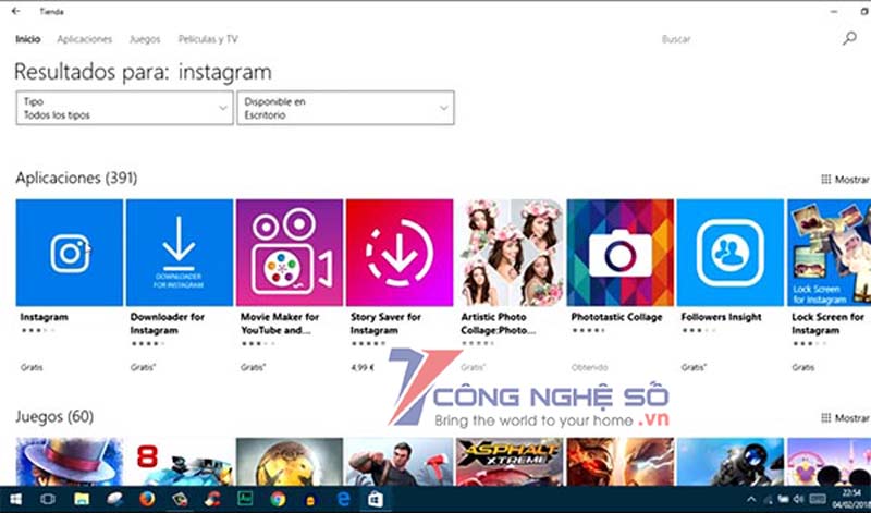 Cách sử dụng instagram trên Windows Store